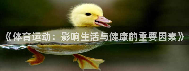 oety欧亿：《体育运动：影响生活与健康的重要因素》